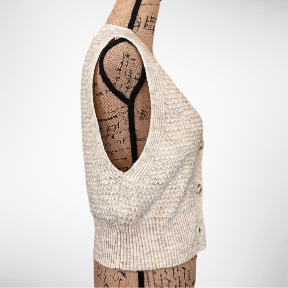NO BOUNDARIES Juniors Neutral Combo Button Front Sweater Vest Large | NWT - Picture 5 of 8